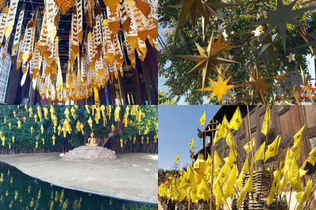 Temple and street decorations - Chiang Mai