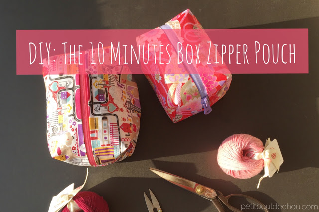 DIY: the 10 minutes box zipper pouch