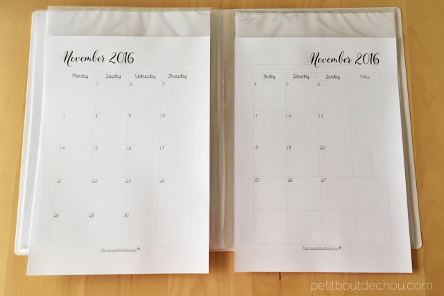 Free minimalist printable monthly planner