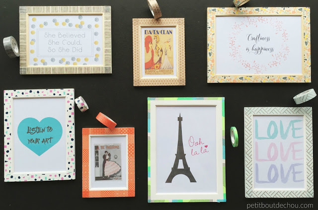 Washi Tape Picture Frame Mats DIY Project, Decorating Idea