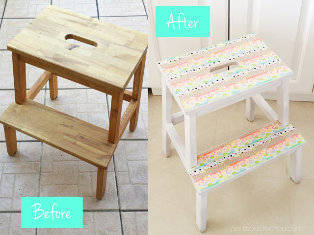 before after step stool