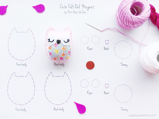 DIY stuffed felt owl with free pattern