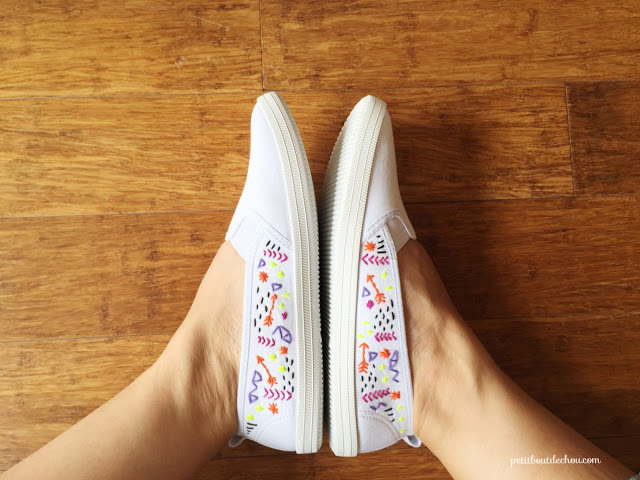 diy custom summer shoes with embroidery 