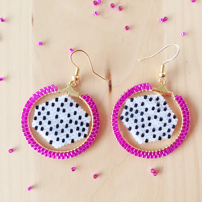 diy dragon fruit earrings 