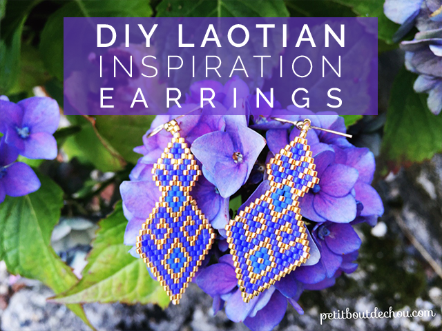 DIY laotian inspired earrings