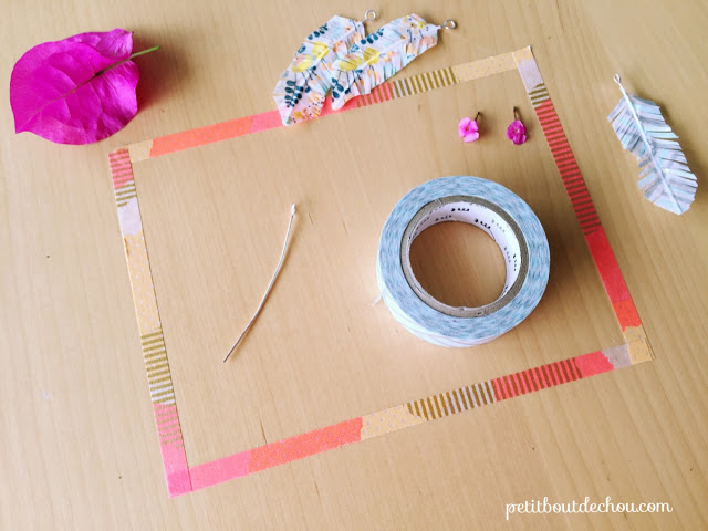 washi tape feather supplies