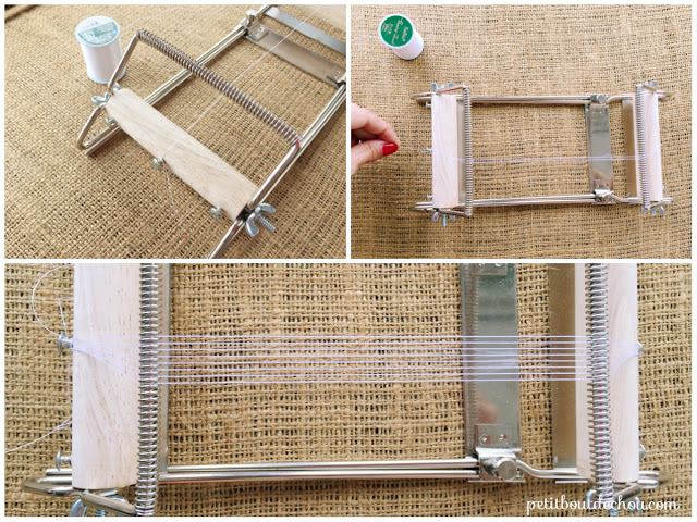 install thread on the beading loom