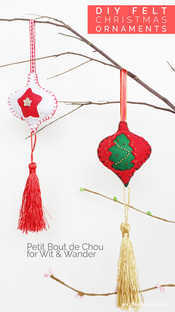 DIY christmas felt ornaments