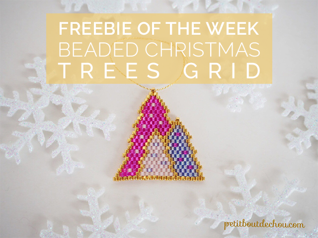 beaded christmas trees grid