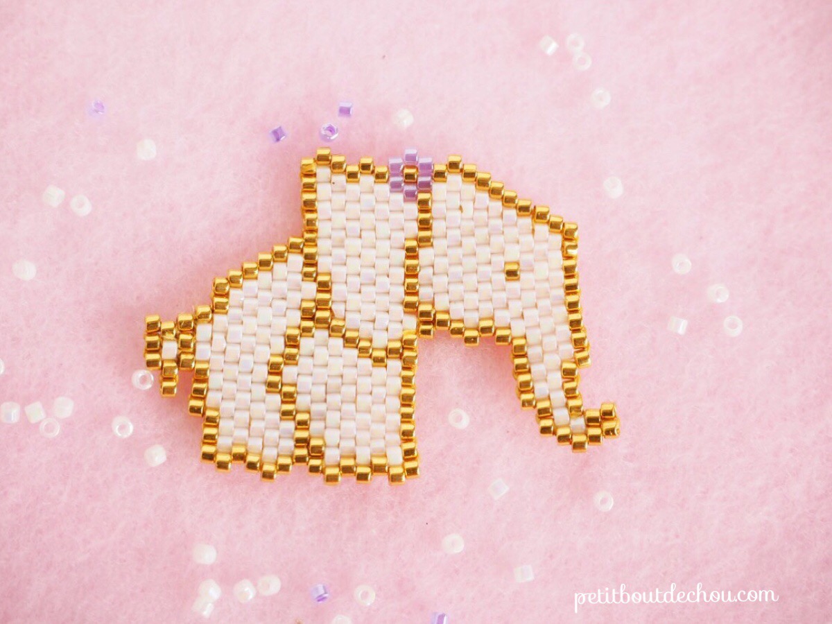 beaded elephant grid miyuki