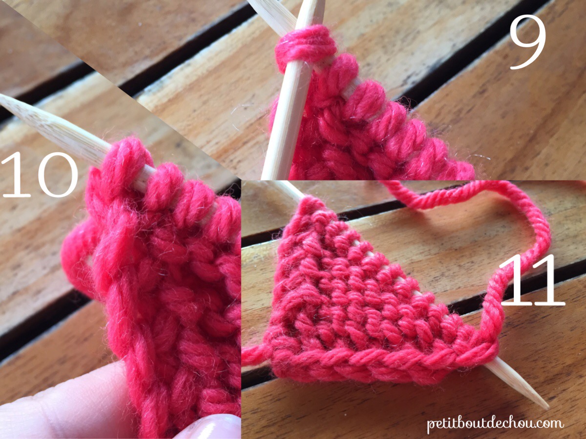 knit last stitch of the row