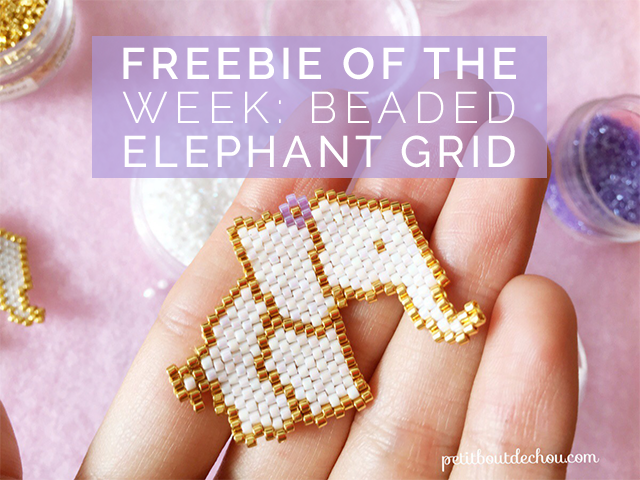 Title freebie of the week beaded elephant grid