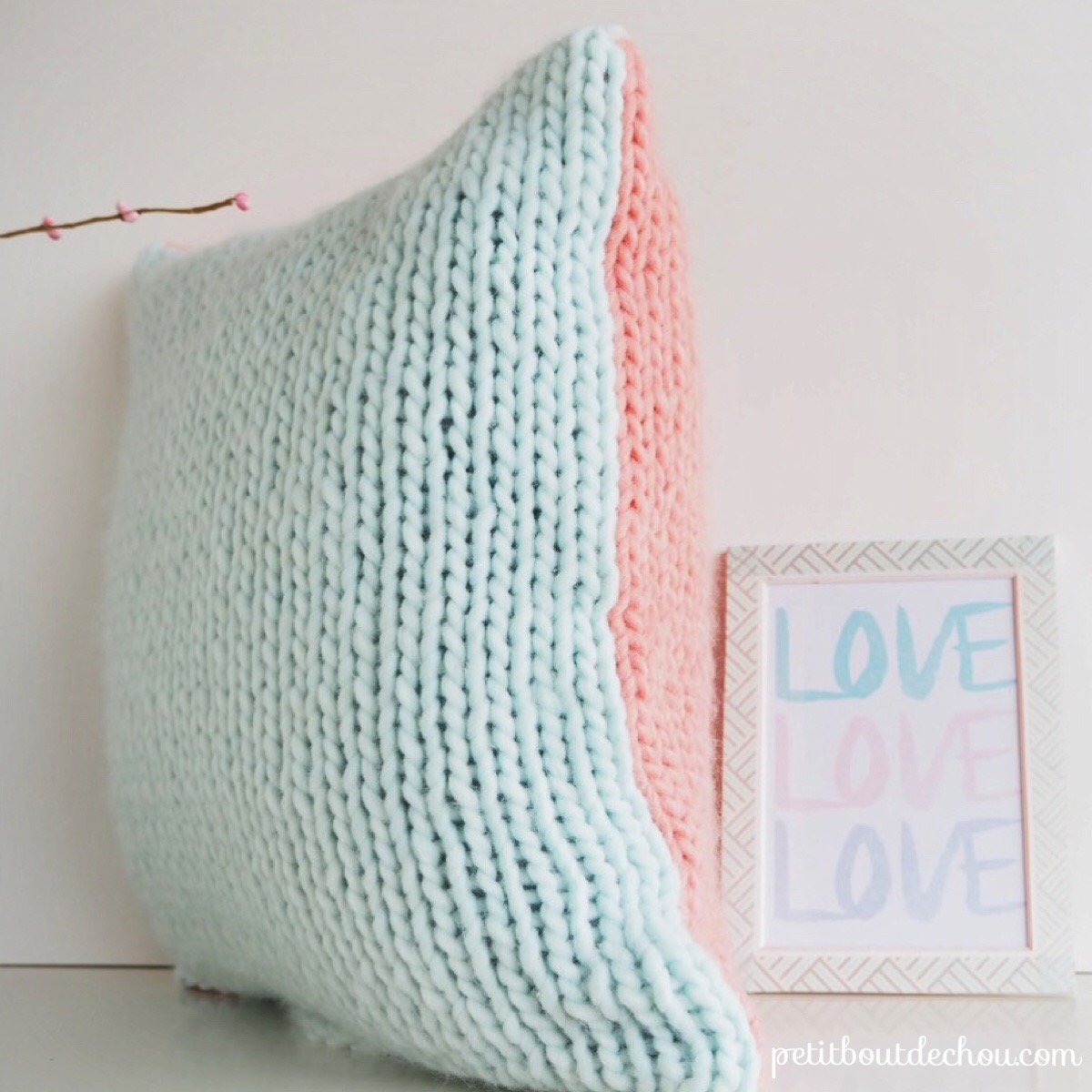 DIY Knitted Cushion Cover Petit Bout de Chou