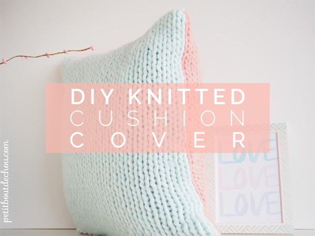 DIY Knitted cushion cover