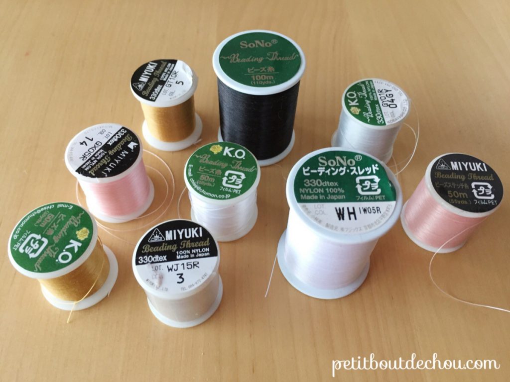 Miyuki, sono and KO beading threads