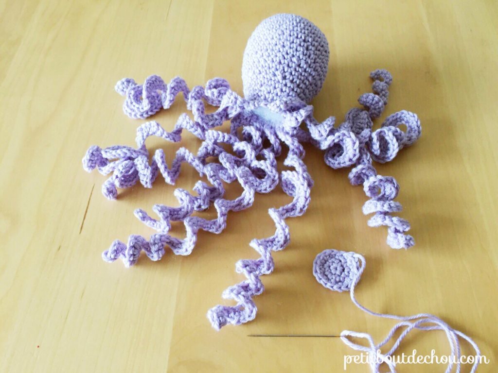 filling crochet octopus