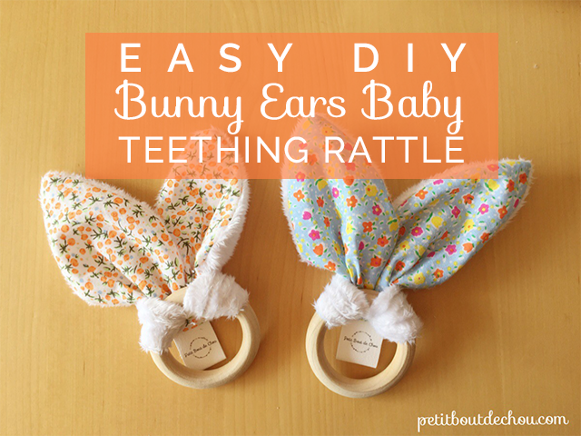 Title easter DIY bunny ears teething rattle