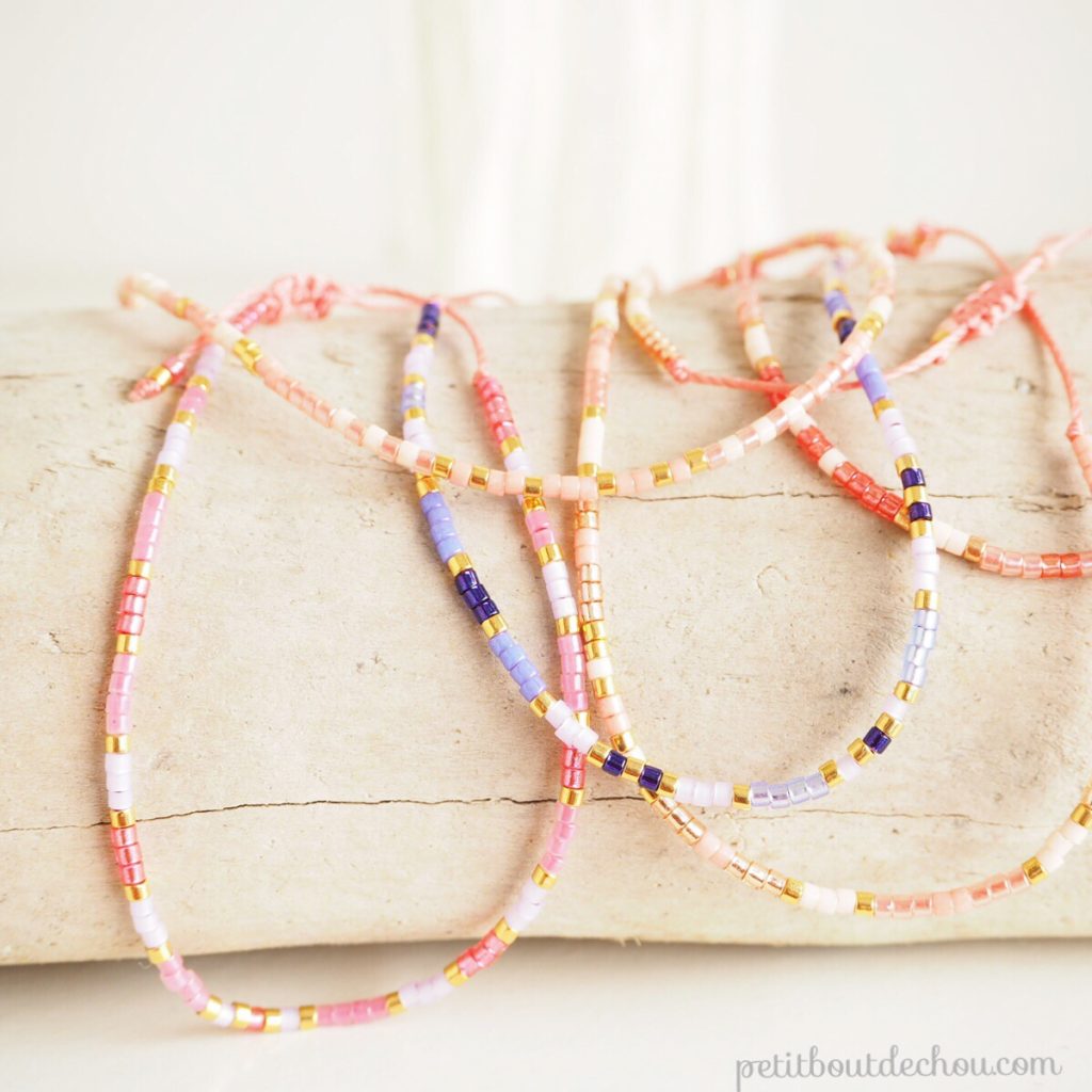 Miyuki and macrame friendship bracelets