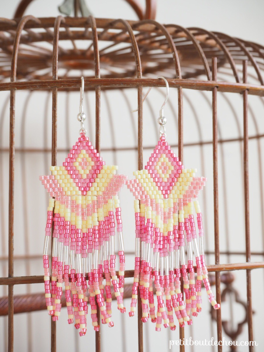 miyuki fringes earrings finished