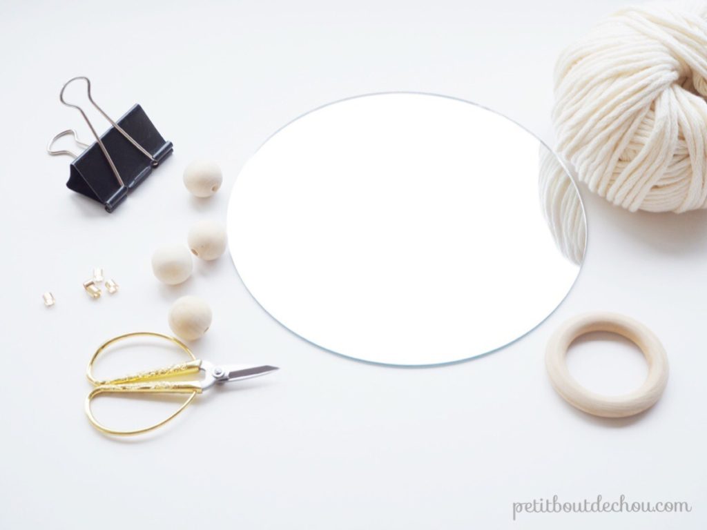 Miroir suspension macrame - supplies needed