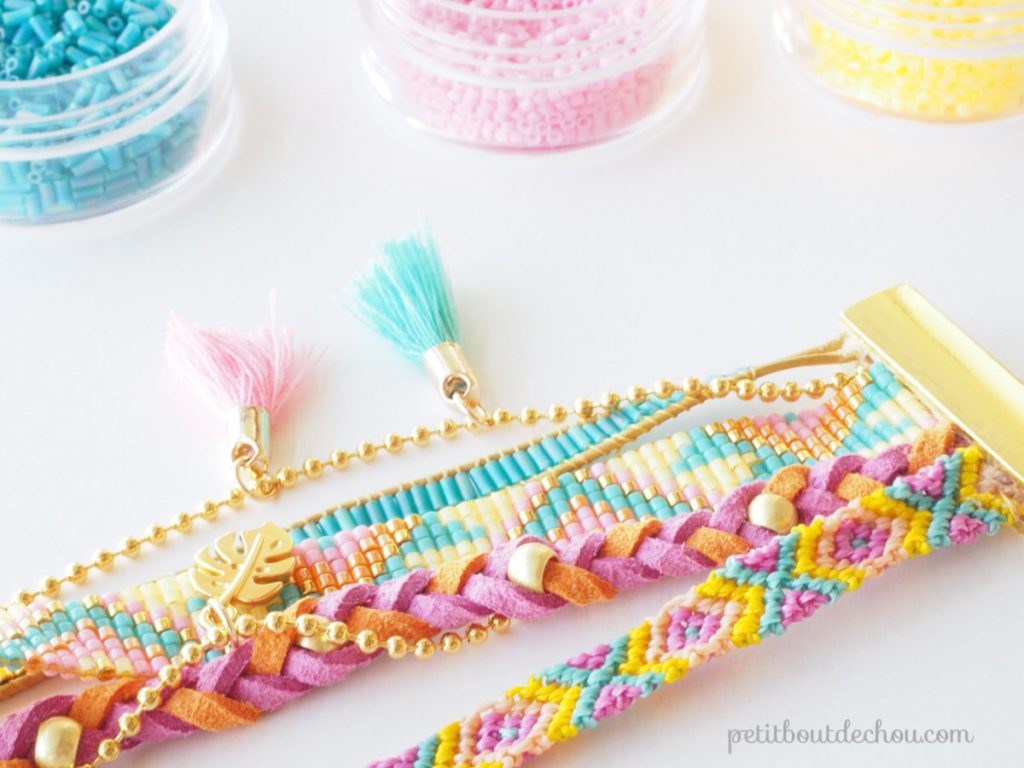 Bracelet Tressé Multicolore Infinite U - Ancre Navire En Alliage, Corde Nylon Et Coton, Unisexe