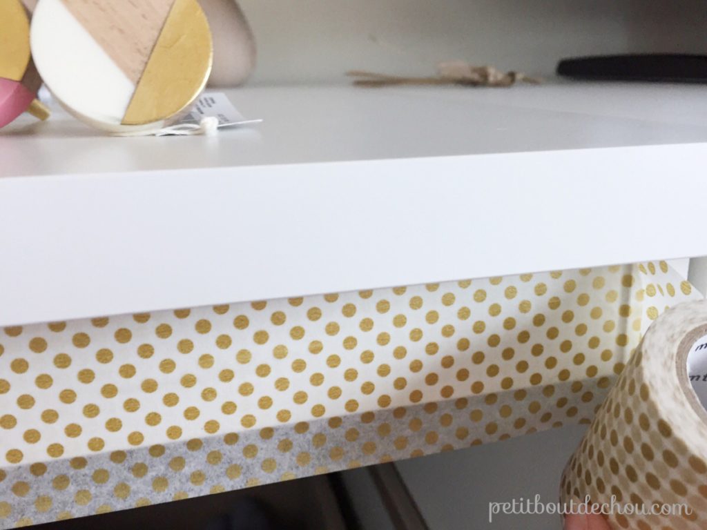 upper drawer masking tape