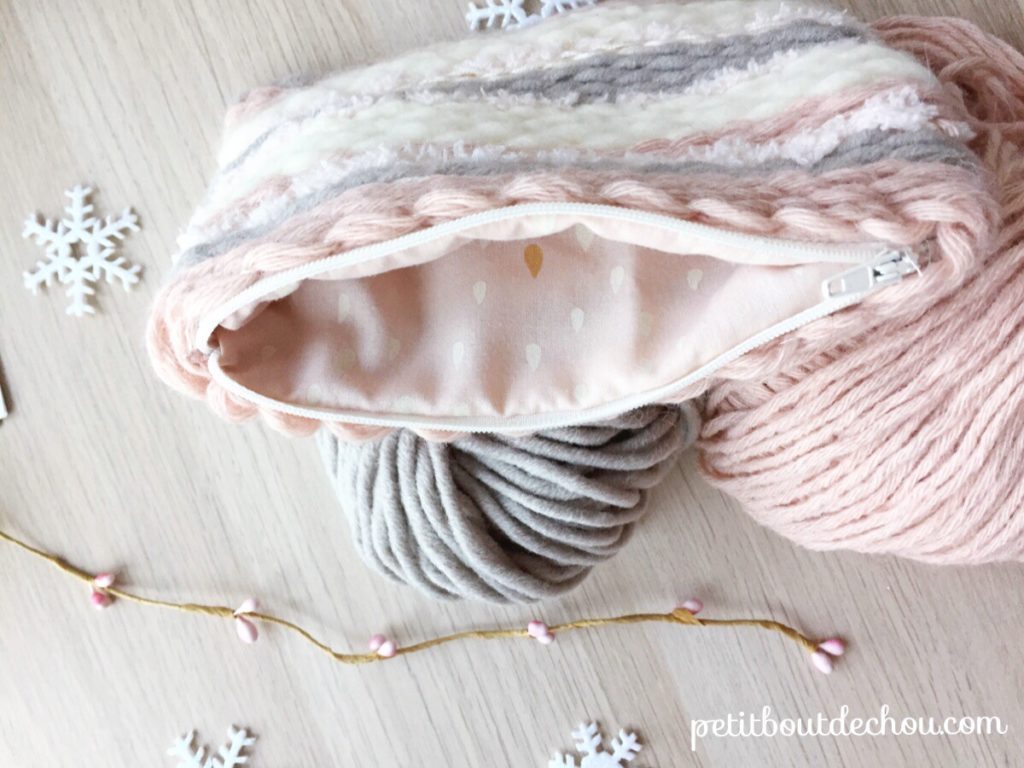 DIY pochette tissée en laine 