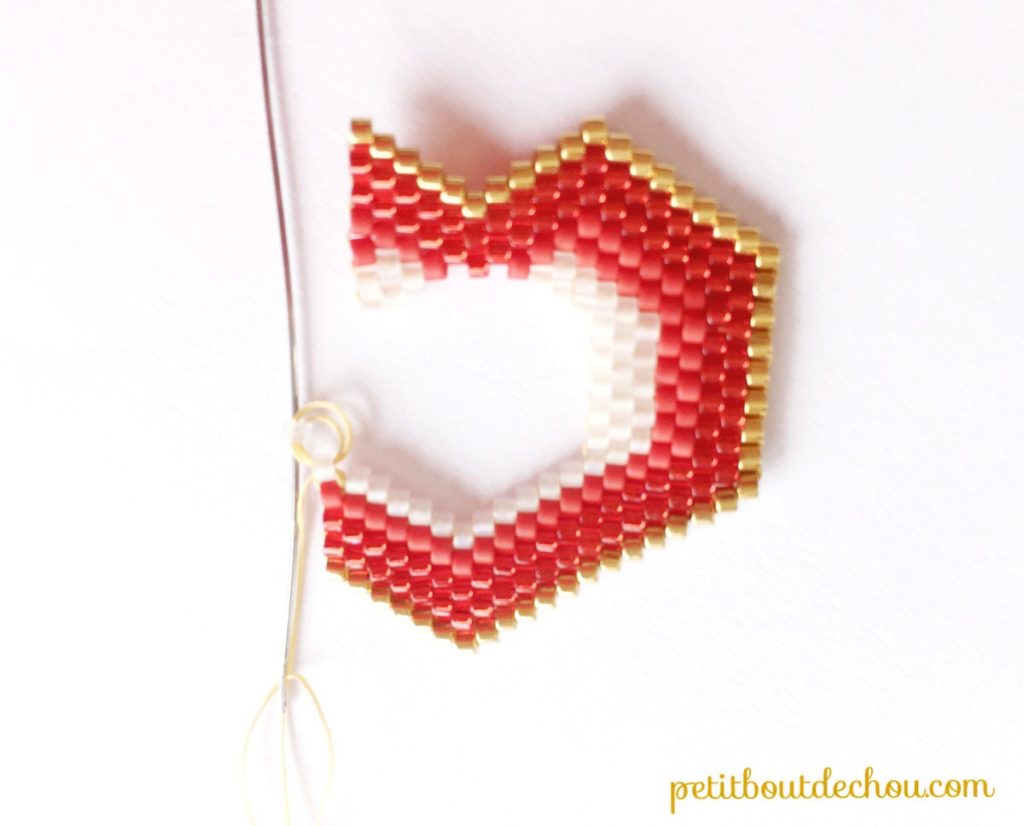 pendentif coeur ajouré miyuki 7