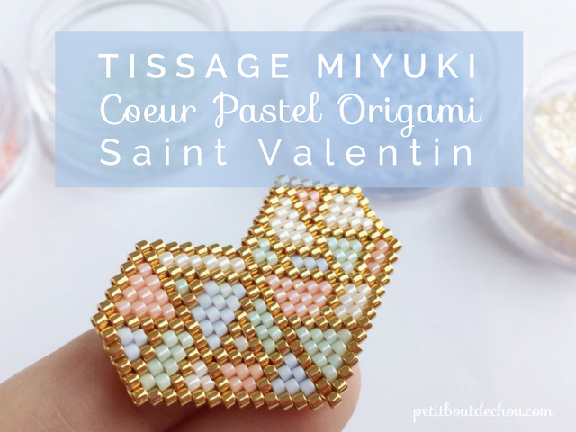 coeur pastel tissage miyuki