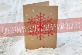 DIY: Christmas Craft Card and Gift Tag Embroidery