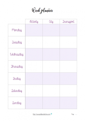 Weekplanner - Petit Bout Chou