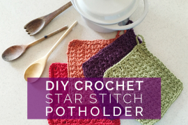 DIY Crochet Star Stitch Potholder