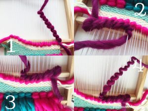 Step 1 soumak weaving