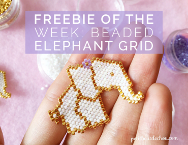 Title freebie of the week beaded elephant grid