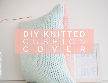 DIY Knitted cushion cover