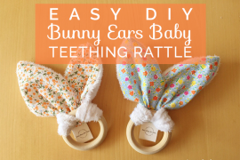 Title easter DIY bunny ears teething rattle