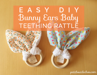 Title easter DIY bunny ears teething rattle