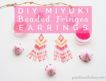 Title miyuki beaded fringes earrings