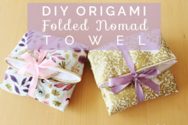 Title DIY origami folded nomad towel