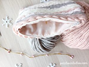 DIY pochette tissée en laine