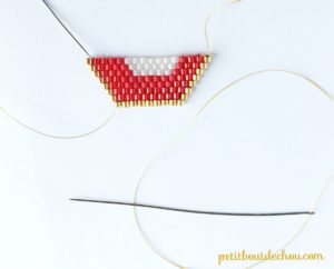 pendentif coeur ajouré miyuki 4