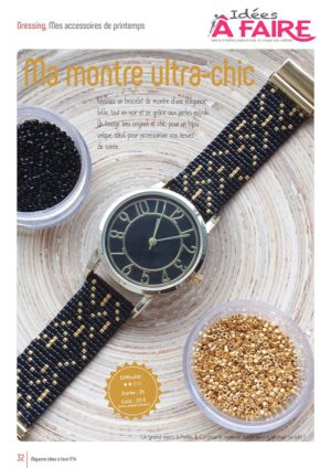 Montre bracelet tissé miyuki magazine