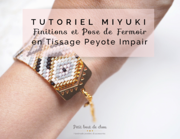 title peyote bracelet pose embout fermoir tutoriel