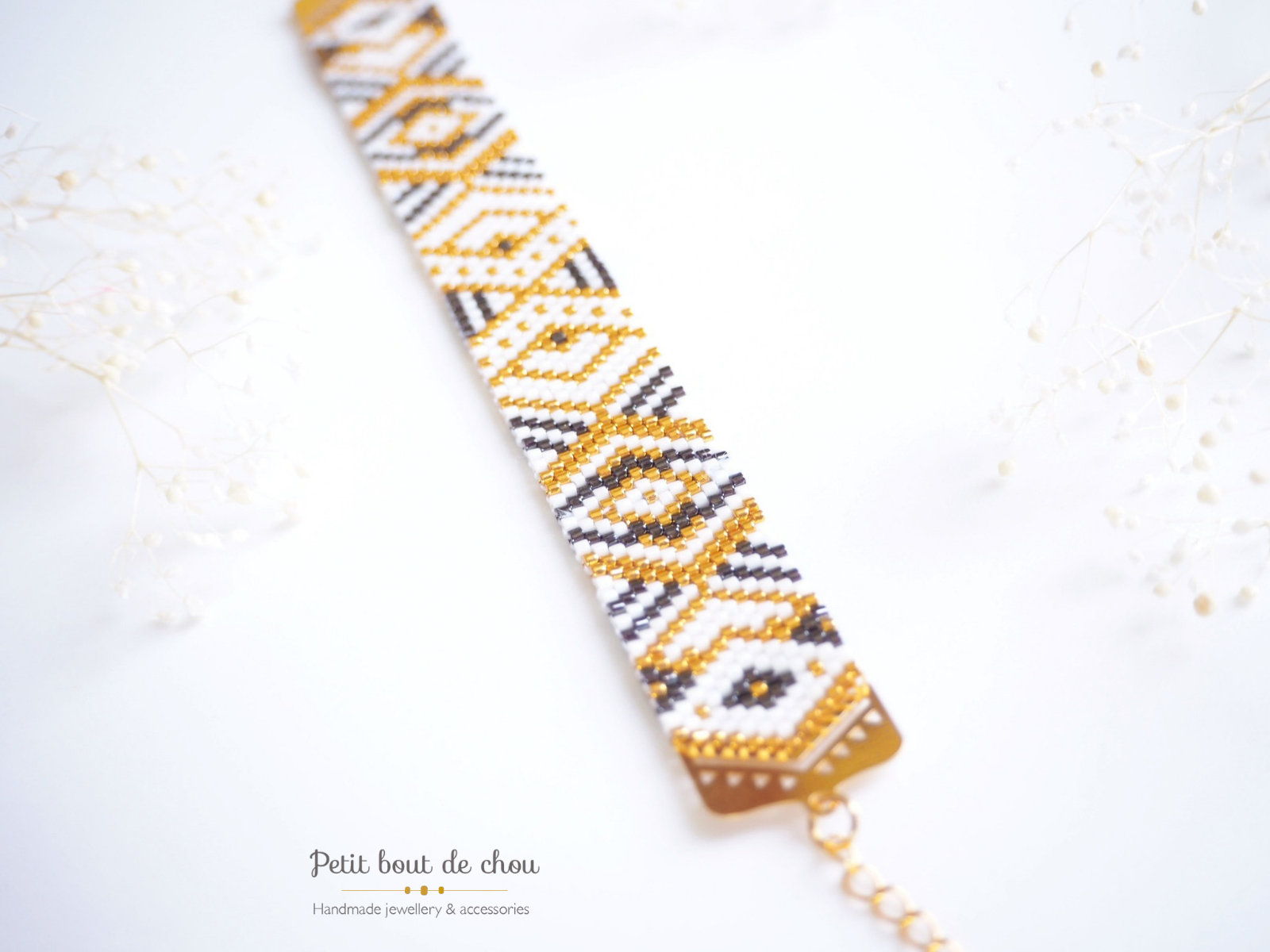 PDF Bead Loom Bracelet Pattern - Japanese Waves - Petit Bout de Chou